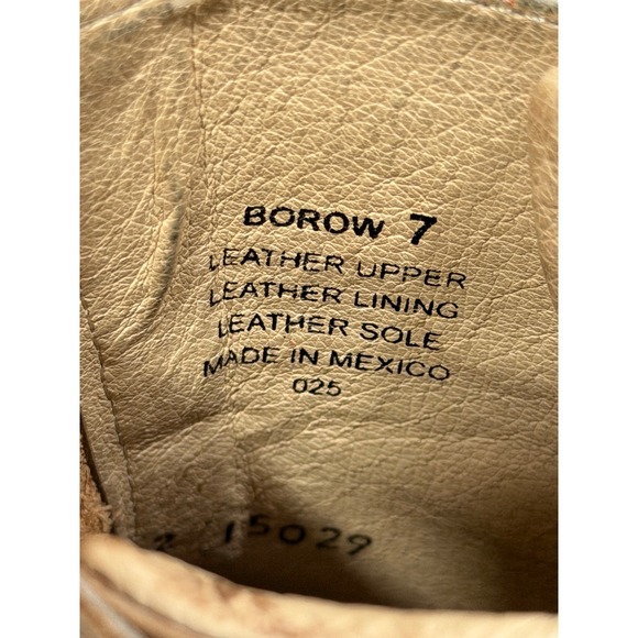 FREEBIRD BY STEVEN BOROW Lace-Up Heeled Ankle Boots Tan Leather Size 7 - Picture 8 of 9